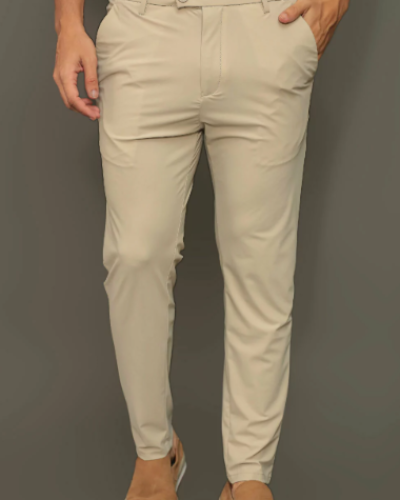 9-Calça Alfaiataria bege super elastic power